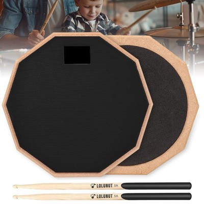 12'' Practice Pad Übungspad mit Tasche Doppel Schlagzeug Drumpad Percussion