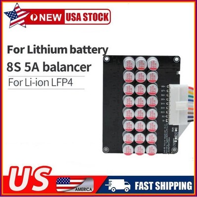 8S 5A Active Equalizer Balancer Lifepo4 Li-ion Lithium Battery Balance Board USA