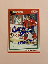Keith Brown 1991-92 Score IP Auto Autograph