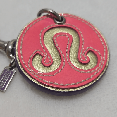 Vintage Coach LEO Zodiac Purple Leather Keychain Clip Charm | eBay