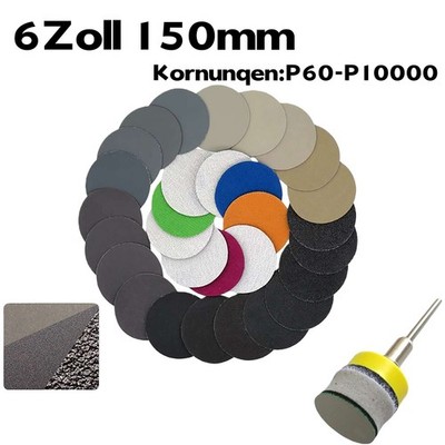 150mm Schleifscheiben Nass Und Trocken 60-10000 Körnungen Rund Schleifpapier