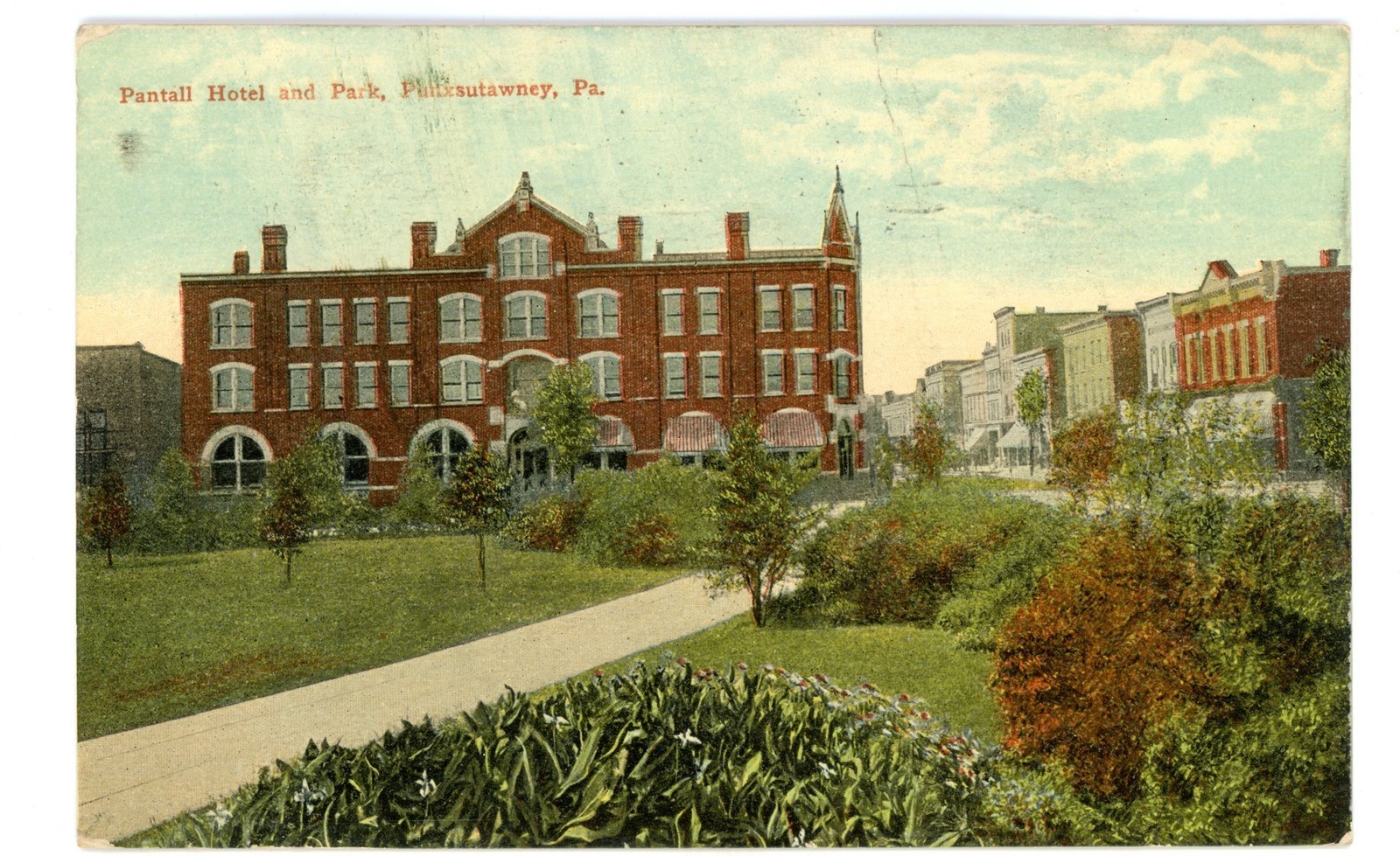 Punxsutawney PA PANTALL HOTEL & PARK Postcard eBay