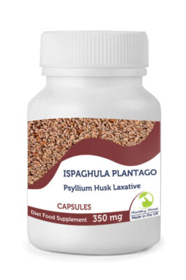 Ispaghula Plantago Pulver 350mg Psyllium Schale 30/60/90/120/180/250 Kapseln