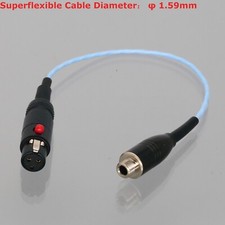 Bodypack Microphone Mini-XLR TA3F 3Pin Female to 3.5 mm TRS Locking Socket Cable