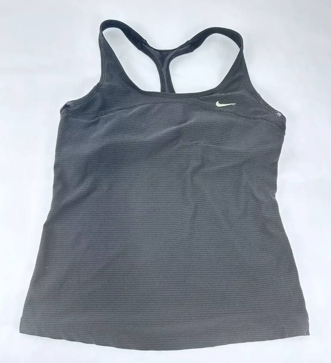 Women's Nike Dri fit built-in Bra Tank Top Small Black Racerback