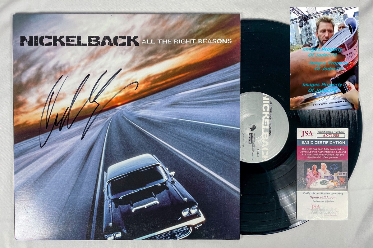 Chad Kroeger Signed Nickelback ALL THE RIGHT REASONS Vinyl Album
