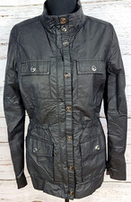 The Fillmore Women's Black Full Zip Military Style Jacket W/orange Sz Small