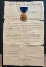 BELGIO MEDAGLIA ORDINE DI LEOPOLDO II 1900 CON ATTESTATO E NASTRO AUTENTICI