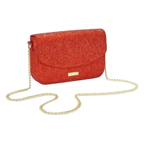 Jimmy Choo Red Shimmer Glitter Clutch Crossbody Shoulder  display picture 1