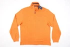 CLUB ROOM PUMPKIN ORANGE MEDIUM HALF ZIP MOCK NECK PULLOVER SWEATER MENS NWT NEW