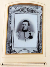 antikes Jugendstil  Fotoalbum - Soldaten / Kinder / Mode etc.