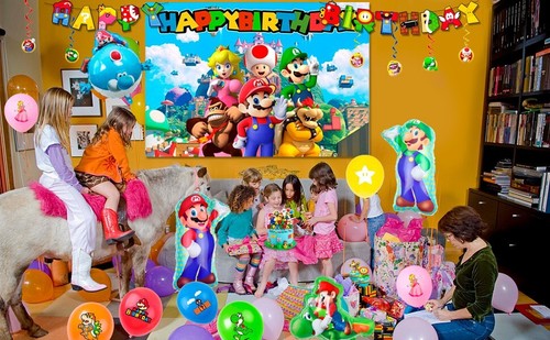 Super Mario Party Deko Super Mario Party Geburtstag Deko Set Luftballons Teller - Bild 7 von 10