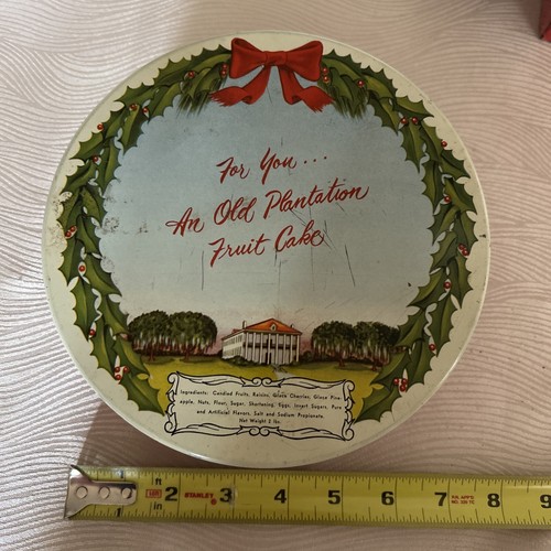Old Plantation Fruit Cake Tin