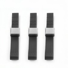Chevy Nova 1968 - 1974 Airplane 2pt Charcoal Lap Bench Seat Belt Kit - 3 Belts