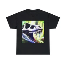 Velicoraptor Skull Dinosaur T Shirt Prehistoric ART Tee Palaeontology Fossil