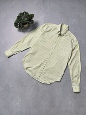 Loro Piana Button Up Dress Shirt Striped Yellow Size 39/15.5 Men