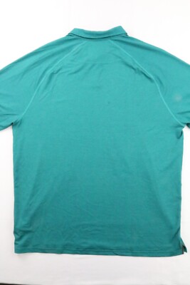 RHONE Delta Pique Long Sleeve Polo Shirt Men Deep Teal XXL Soft