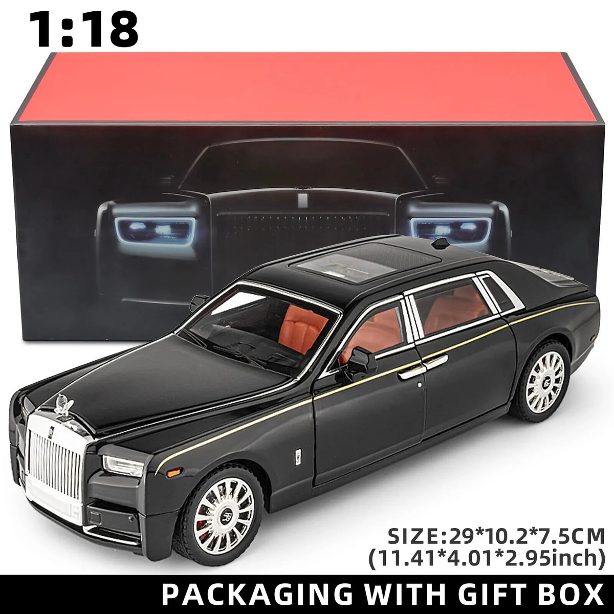 1:18 Rolls-Royce Phantom Car Alloy Model Diecast Model Collection
