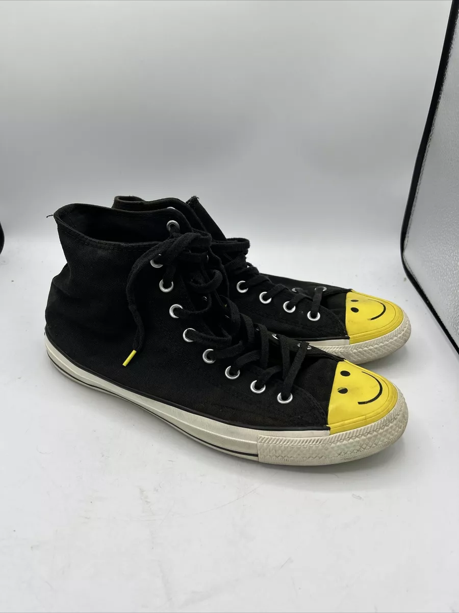 Converse Black Chuck Taylor All Star High Smiley Face Men s Size