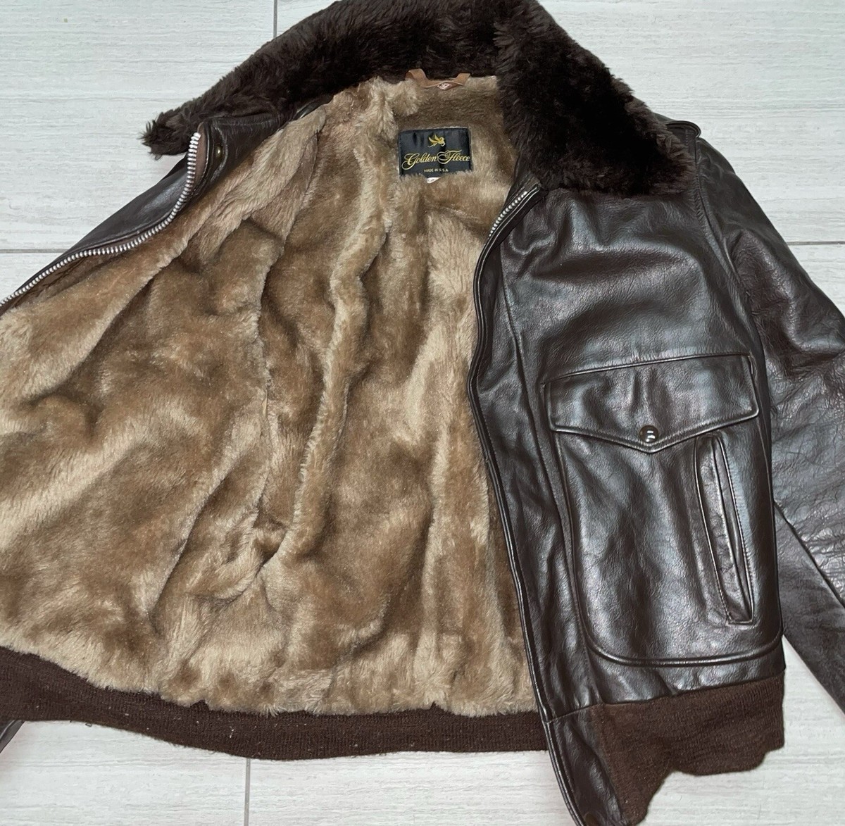 ジャケット・アウター 60s 70s golden fleece A-2 leather jacket Vintage Golden Fleece A-2 Brown Leather Flight Jacket Size 40 | eBay