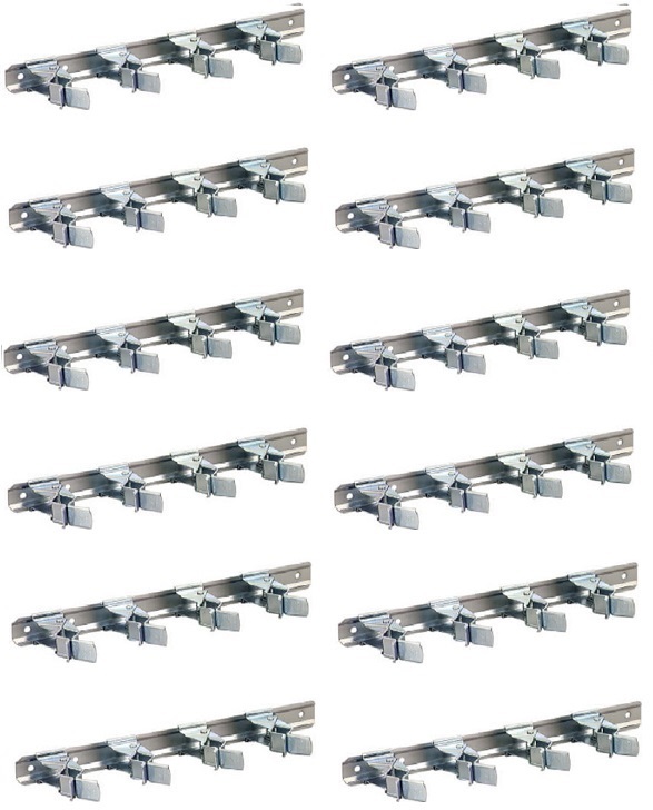 (12) ea Crawford SG4 11 Spring Clip Tool Handle Organizer Bar (12) ea Crawford SG4 11 Spring Clip Tool Handle Organizer Bar