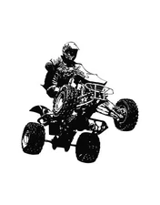 Quad Bike Motocross Vinyl Wall Decal Sticker. #JH242