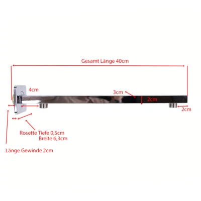 40cm Bras Axial Console Murale Métal Chromé Pour ,Pomme de Douche Barre ( arm - Photo 1/4