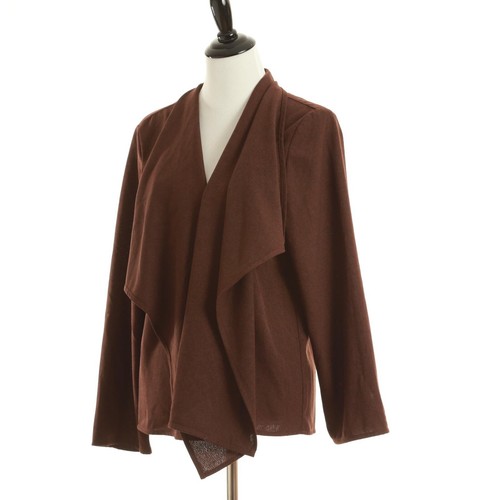 TravelSmith Cardigan Medium Brown LS 