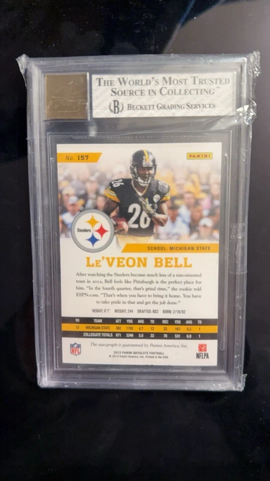 2013 Panini Absolute - Spectrum Blue Autographs #157 Le'Veon Bell /30 (AU, RC) - Image 2 of 2