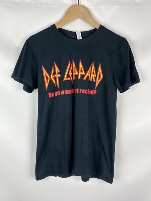 Def Leppard vintage Do You Wanna Get Rocked Band T Shirt Size S