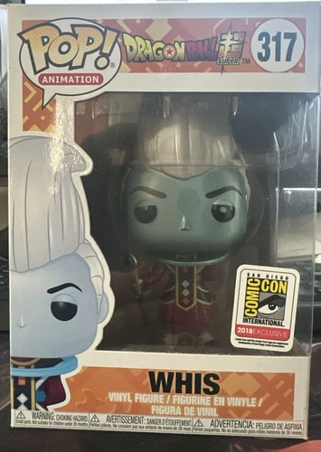 Dragon Ball Z Funko POP! Whis #317 (Metallic) (2018 SDCC) w/PROTECTOR