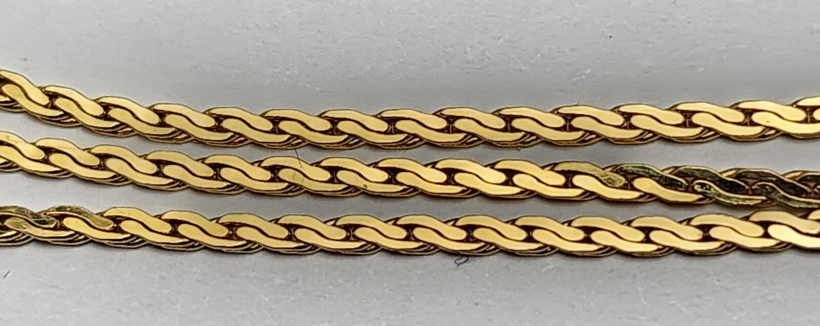 Unique 14K Solid Yellow Gold Designer Flat Link C… - image 5