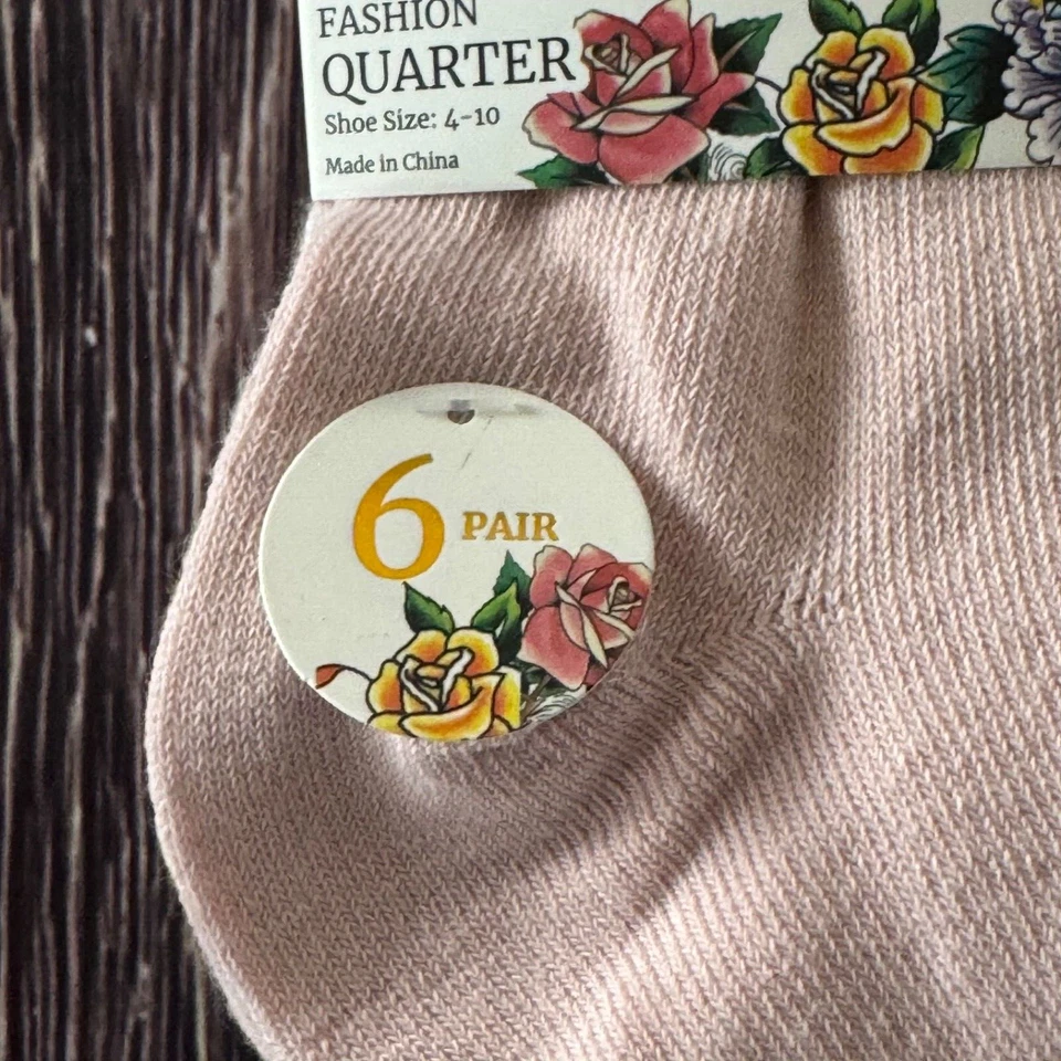 Ed Hardy Mujeres 6 Pares Moda Cuarto Calcetines Zapato 4-10 Patrón Mixto Calavera Foto 3 de 4