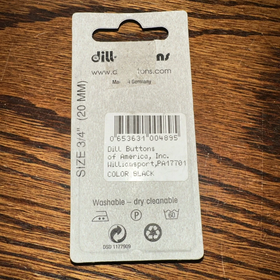 New Vtg 2 PK Dill Buttons 24K Gold Plated #489 3/4” 20 MM  Made in Germany - Image 2 of 3