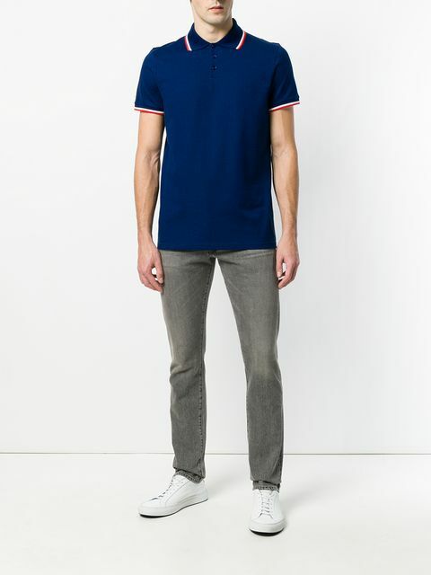 POLO SAINT LAURENT BLU PIQUE TAGLIA XS UOMO COTONE PUNTA TENNIS