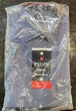 NWT Chaps Medium 15 1/2 32/33 Long Sleeve Blue Dress Shirt