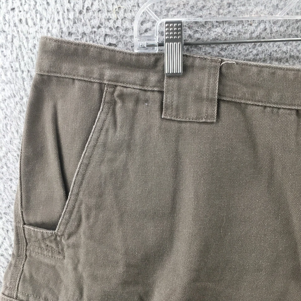 Pantalones Cortos Carga Duluth Trading Co Para Hombre 48 (46x6.5) Marrón Algodón Tiro Alto Foto 4 de 4