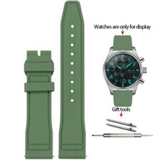 Silicone Watch Strap Fit For IWC Pilot Portu-gieser Mark 18 Series Watchbands