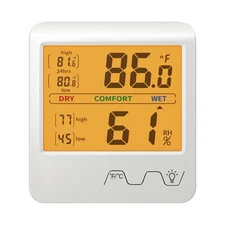 Indoor Digital Thermometer Hygrometer with LCD Display for Home Room