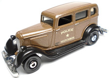2018 Matchbox Rescue 33 Plymouth Pc Sedan Police Brown Diecast 3 Car W Black