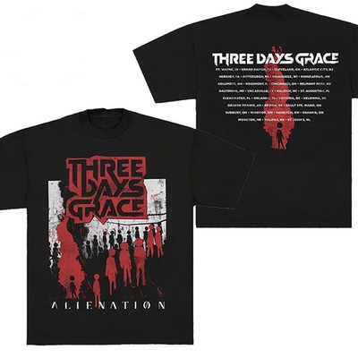 Three Days Grace 2026 Alienation Tour Black T-shirts S-4XL