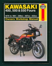 Kawasaki 400 500 550 Fours (79-91) Haynes Repair Manual GPz GT Z KZ ZR LTD GA89