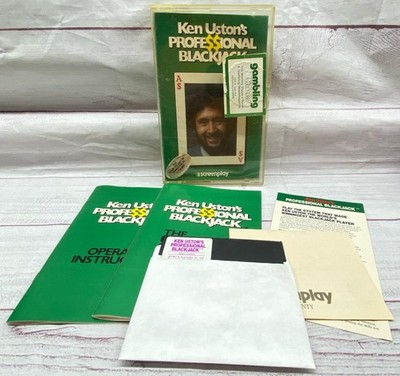 Ken Uston's Professional Blackjack Atari 400/800/1100 Commodore 64/128 COMPLETE