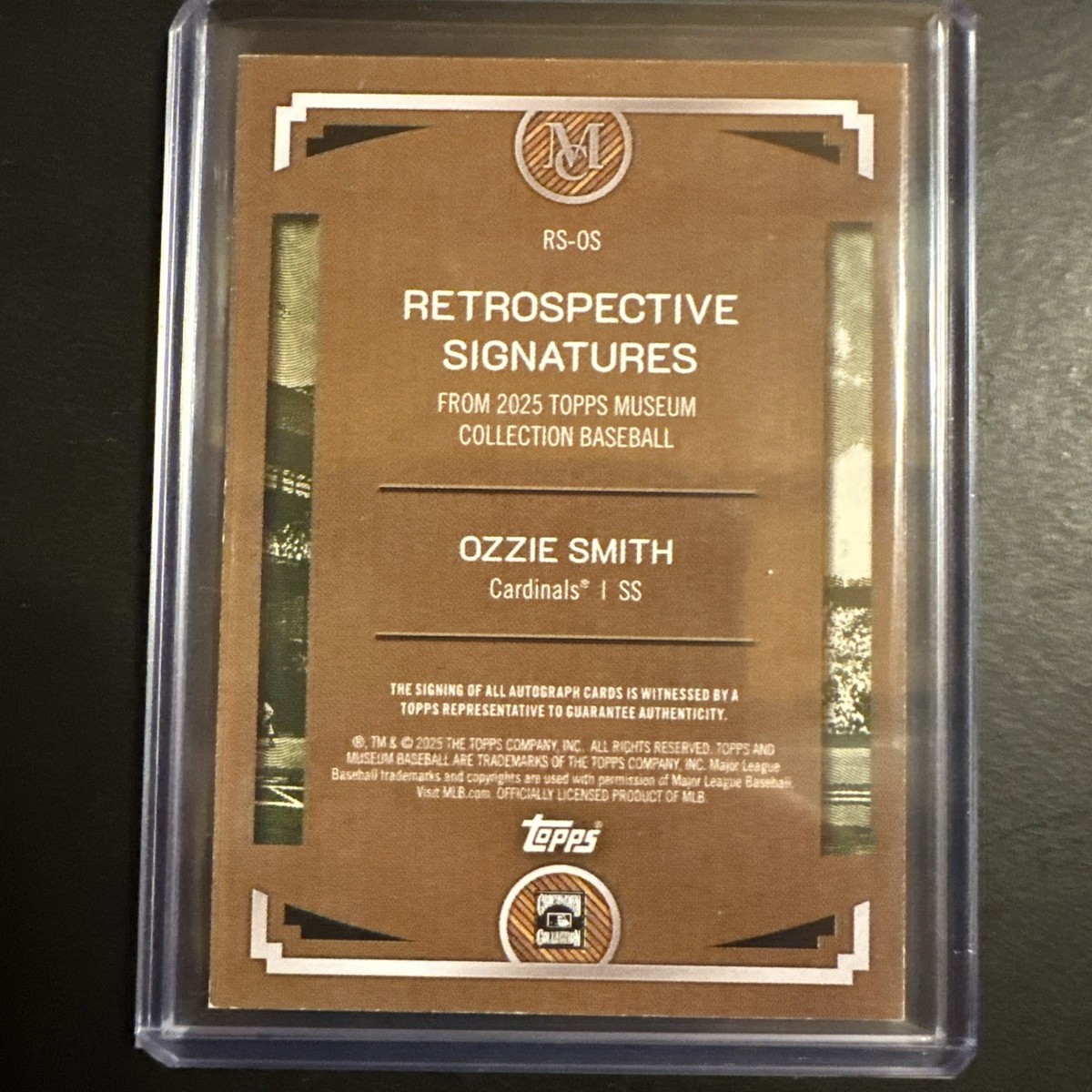 Ozzie smith 2004primecut サインカード Topps Ozzie Smith Autographed Retrospective Museum Collection #'d