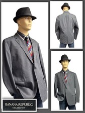 Banana Republic Size 46R Men's Tailored Fit COTTON Sport Blazer Jacket GRAY