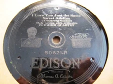 1919 BILLY MURRAY Premier Quartet Sweet Adeline - HERBERT TILLEY EDISON DD 50621