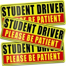 JUSTTOP 3pcs Student Driver Magnet for Car, Please Be Patient Student Driver, Ne