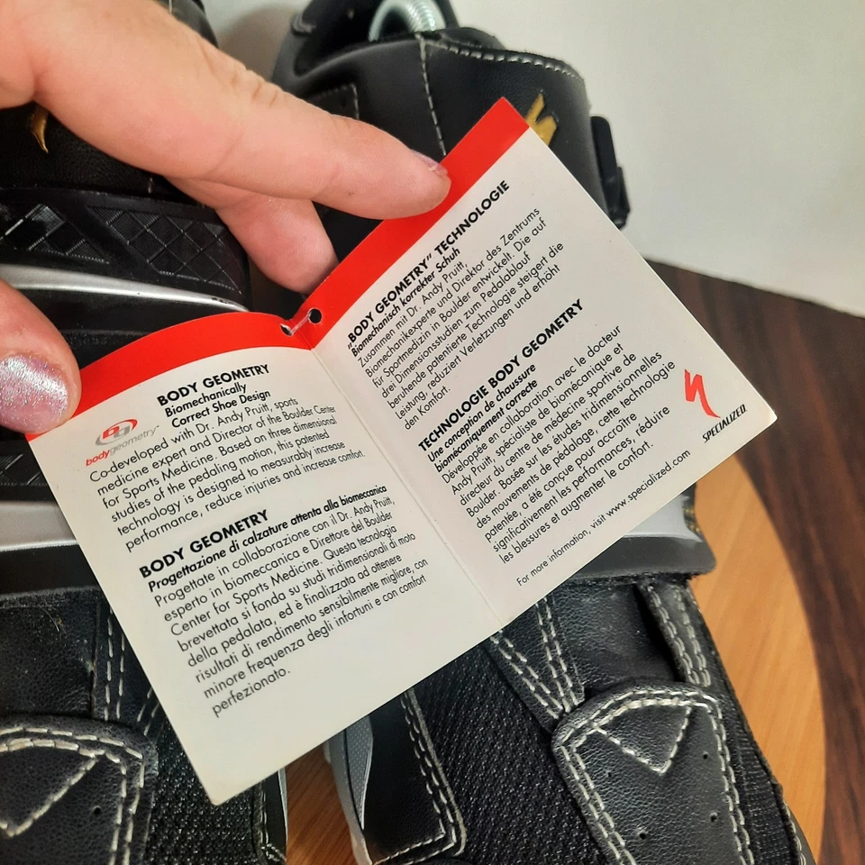 Specialized Body Geometry Hombres 13 Zapatos Negro Carbono Bicicleta Ciclismo Tenis NUEVO Foto 4 de 4