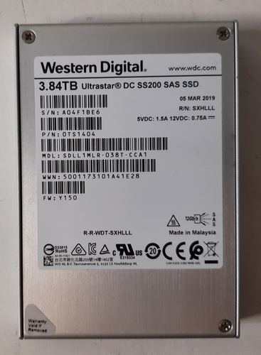 WD HGST SDLL1MLR038TCCA1 3.84TB 2.5