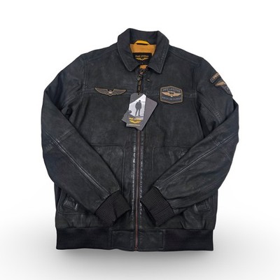 PME Legend Summer Hudson  PLJ2402700-9070  Lederjacke Leather Jacket Gr. M B4